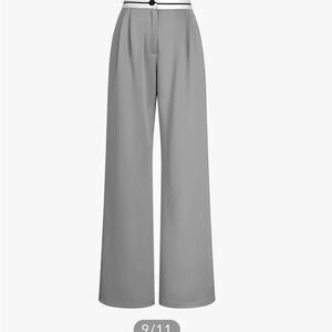 Commense Gray Wide-Leg Women's Pants